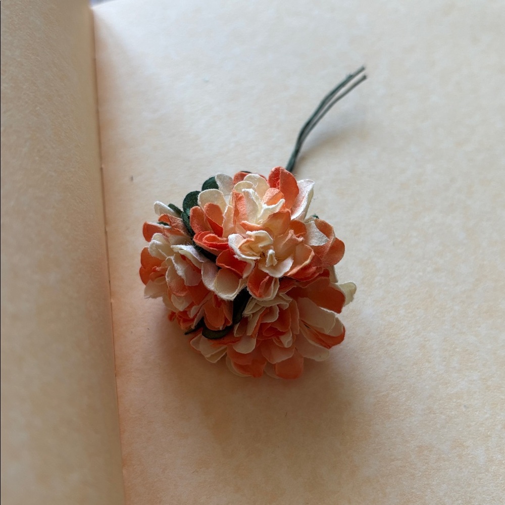 ✨ 🧡Handcrafted Mini Paper Flowers ✨(Set of three)